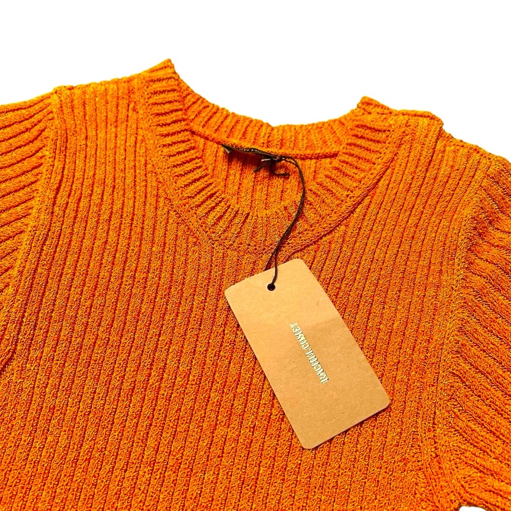 Rachel Comey crop sweater top in bright mustard yellow NWT - Picture 2 of 12